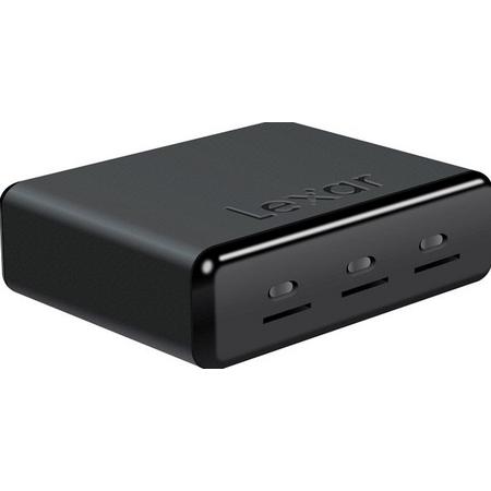 Lexar LRWUR2TBEU USB 3.0 (3.1 Gen 1) Type-A Zwart geheugenkaartlezer