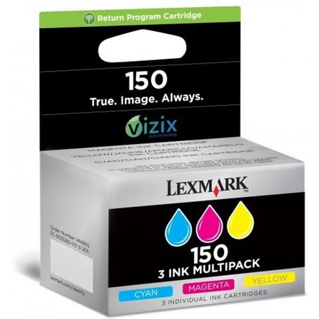 LEXMARK 150 inktcartridge zwart en drie kleuren standard capacity 4 x 200 pagina s 1-pack