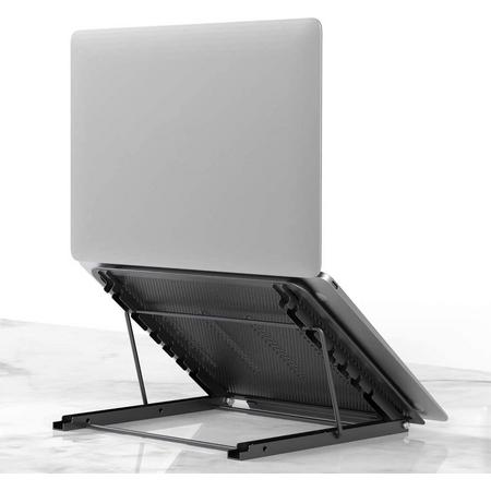 Laptopstandaard, notebookstandaard met verstelbare multi-hoek laptopstandaard, opvouwbare roestvrijstalen tablethouder standhouder voor 7-16 inch MacBook Pro / Air computeroppervlak laptophouder