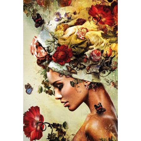 Lienz® Diamond Painting volwassenen 40x60cm – Rond – Vrouw – Bloemen – Roos – Pakket Volwassenen