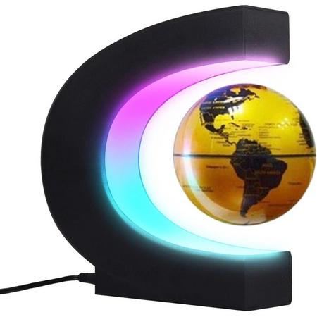 Lifeneeds Magnetisch Zwevende Wereldbol met Verlichting - Educatief Speelgoed - Wereldbol Lamp Decoratie GOUD