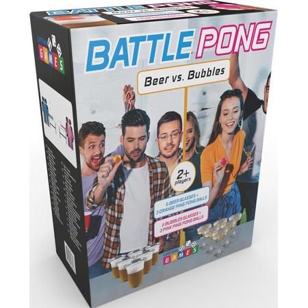 Battle Pong / Beer VS Bubbels / complete set Wijn - Beer Pong / bier pong /drank spel / slag pong / 18  delig
