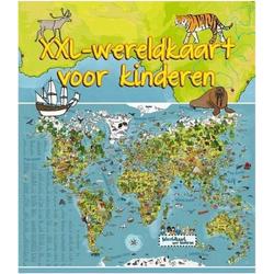 Lifetime Wereldkaart dieren XXL voor kinderen 140 x 95 cm