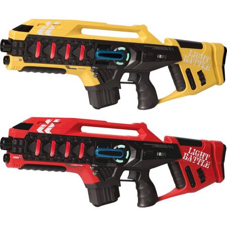 2 Anti-Cheat lasergame geweren - geel en rood - Light Battle Laser game speelgoed geweren