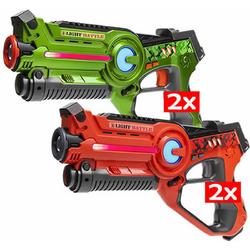 4x Light Battle lasergun - Lasergame set - 2x groen en 2x oranje