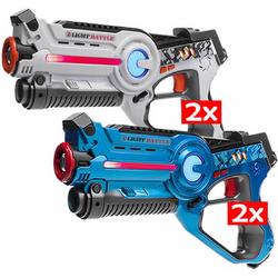 4x Light Battle laserpistool - Lasergame set - 2x blauw en 2x wit