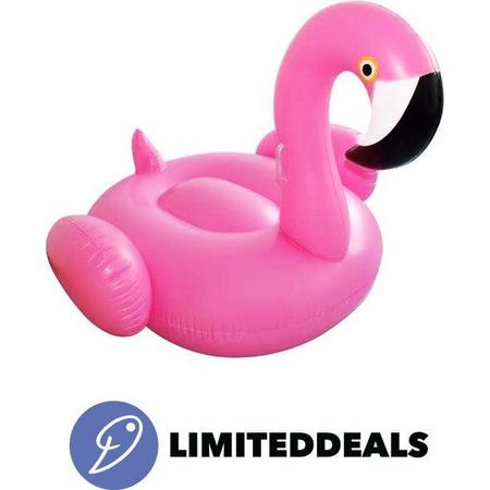 Flamingo Luchtbed - 141CM groot - Relaxen en Fun - Voor de Dames - Opblaasbare luchtbed Roze - LimitedDeals