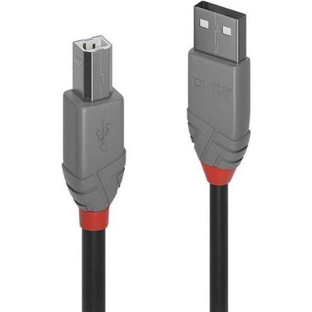 LINDY USB 2.0-kabel type A naar B - Anthra Line - 1m