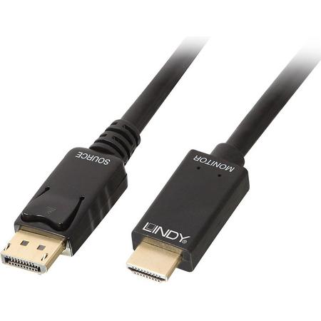 Lindy 36921 kabeladapter/verloopstukje Diplayport HDMI Zwart