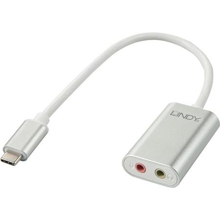 Lindy 42711 USB 2 x 3.5 Wit kabeladapter/verloopstukje