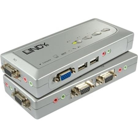 Lindy KVM Switch Compact USB Audio 4 KVM-switch