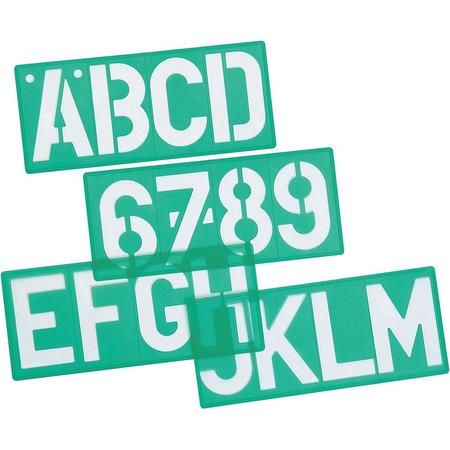 Linex lettersjabloon van 100 mm, set van 4 stuks 6 stuks