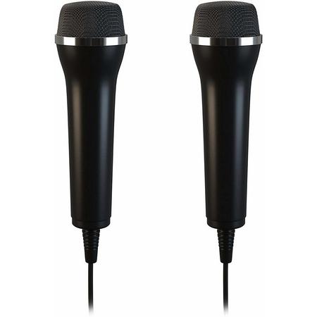 2 lioncast USB microfoons voor PC, Wii, Switch, Ps3, Xbox One en PS4. 2 stuks zwart (werkt met Guitar Hero, Singstar, Lets Sing, We Sing enz).