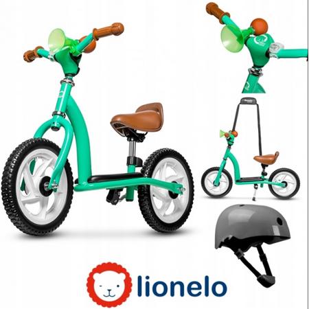 Lionelo Roy -2 in 1 loopfiets balancebike & Step in leuk design inclusief helm - turquoise