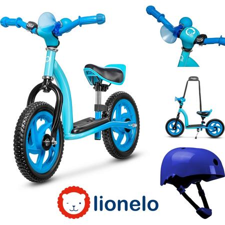 Lionelo Roy -2 in 1 loopfiets balancebike & Step in leuk design inclusief helm -blauw
