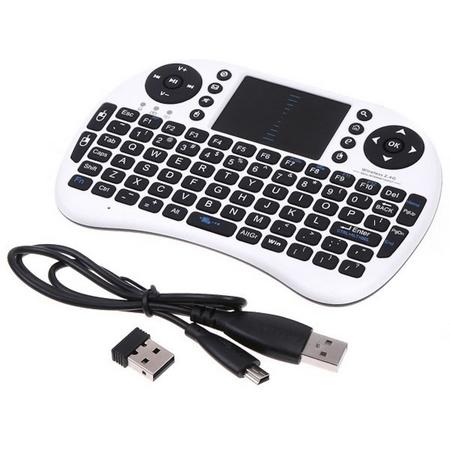 Mini-draadloos toetsenbord White met Airmouse
