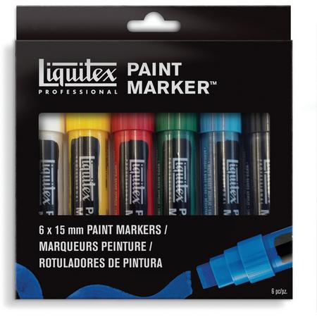 Liquitex Paintmarker set 6 kleuren Wide