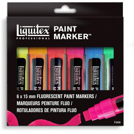 Liquitex Paintmarker set 6 kleuren Wide Fluo