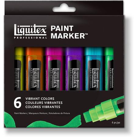 Liquitex Paintmarker set 6 kleuren Wide Vibrant