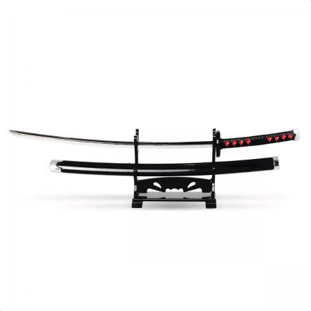 Demon Slayer - Katana zwaard – Mini – Geleverd met koker en standaard - 24cm - Zwaard – Samurai – Ninja – Anime – Cosplay – Manga