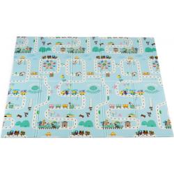 Little Hippo® Speelmat 200x180cm - Foam Speelkleed Roads - Dubbelzijdige XXL - Kinder/Baby Speelmat - Opvouwbaar - Anti-slip