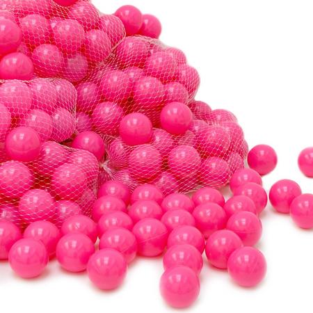 50 Babybalballen 5,5 cm Kinderballen Balbadje Kunststofballen Babyballen Roze