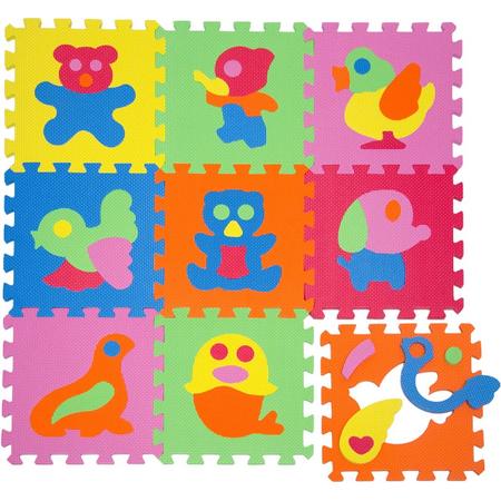 LittleTom Baby Puzzelmat van Nul Kinderen Speelmat EVA Kruipmat Puzzel Matje Dieren Kleurrijk