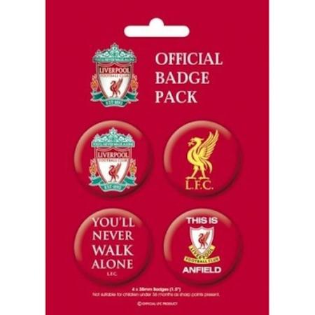 Liverpool Football Club Buttons - Official Badge Pack