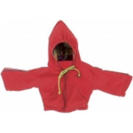 Handpoppen kleding - Rode jas