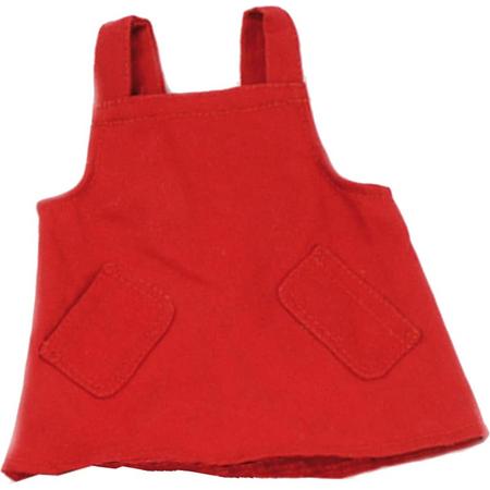 Handpoppen kleding - Rode jurk
