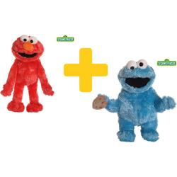 Living Puppets voordeelpakket handpoppen Elmo en het Koekiemonster ca. 33cm