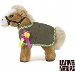 Knuffel Paard met groen dekje, Living Nature
