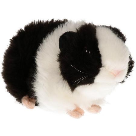 Pluche zwarte cavia knuffel met geluid 20 cm - Cavia huisdieren knuffels - Speelgoed