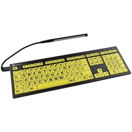 Nero XL Slim Line toetsenbord geel/zwart