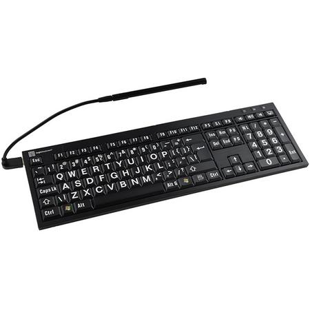 Nero XL Slim Line toetsenbord wit/zwart
