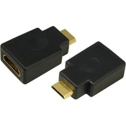 LogiLink AH0009 HDMI C HDMI A Zwart kabeladapter/verloopstukje
