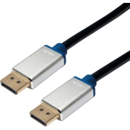LogiLink BDPM15 DisplayPort kabel 1,5 m Zwart, Metallic