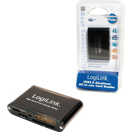 LogiLink Cardreader USB 2.0 USB 2.0 Zwart geheugenkaartlezer