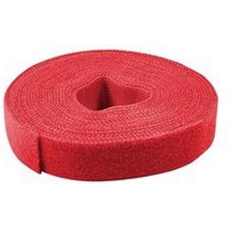 LogiLink Kabelbinder aus Klettband 4 m, rot