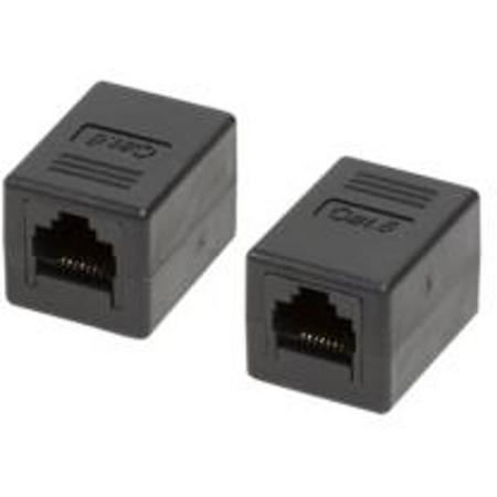 LogiLink kabeladapters/verloopstukjes Inline Coupler 1:1 Cat.6 RJ45 UTP, Black