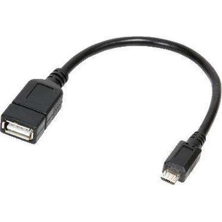 Logilink - USB 2.0 A Female naar USB 2.0 Micro Male - 0.2 m