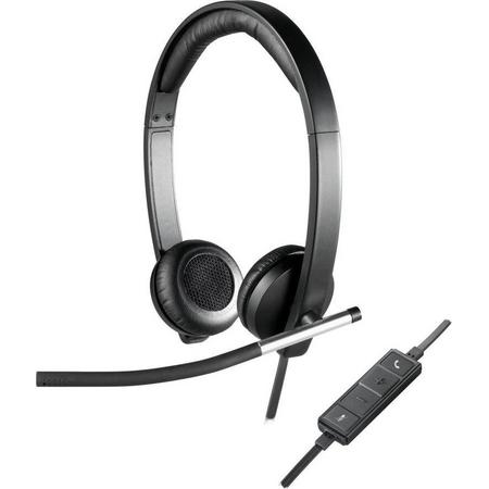 Logitech H650E Headset Hoofdband Zwart, Zilver