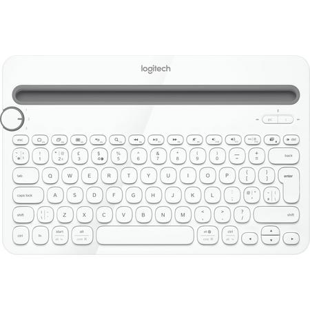Logitech K480 Bluetooth Multi-Device - Draadloos Toetsenbord / Azerty / Frans / Wit