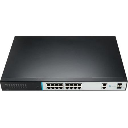 LOGON LPS3016 Unmanaged Fast Ethernet (10/100) Power over Ethernet (PoE) 1U Zwart, Wit netwerk-switch