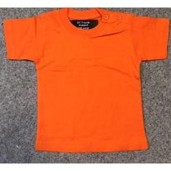 Kinder shirt  Oranje effen maat 116