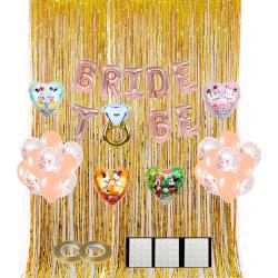 Loha-party® “Bride to be” Thema Folie Ballonnen Set-Vrijgezellenfeest Vrouw Decoratie Set - Bachelorette Party Vrouwen-Gouden gordijn– Vrijgezellen Team-Versieringen & Accessoires