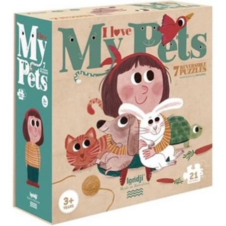 I Love My Pets - Ik hou van mijn huisdieren (7 x 3 dubbelzijdige puzzels)
