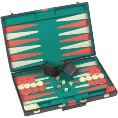 Longfield Games Backgammon 18 Inch Piping - Rood/Groen