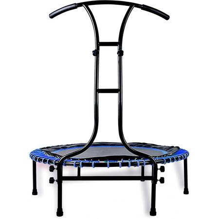 Luxe Longway Sports fitnesstrampoline 110 cm zwart/blauw - fitness trampoline - fitnessapparaat - apparatuur - jump -