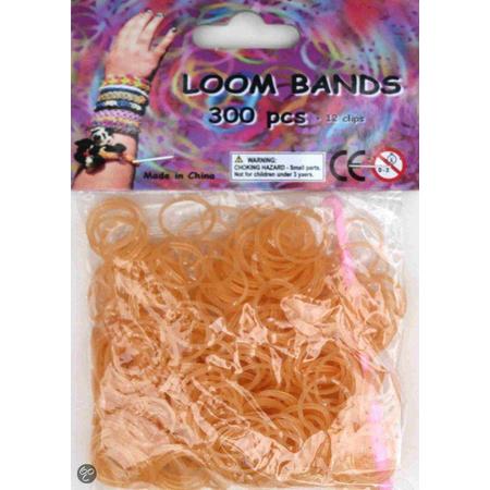 Bandjes Loom Bands 300 stuks: glitter rood (37147)